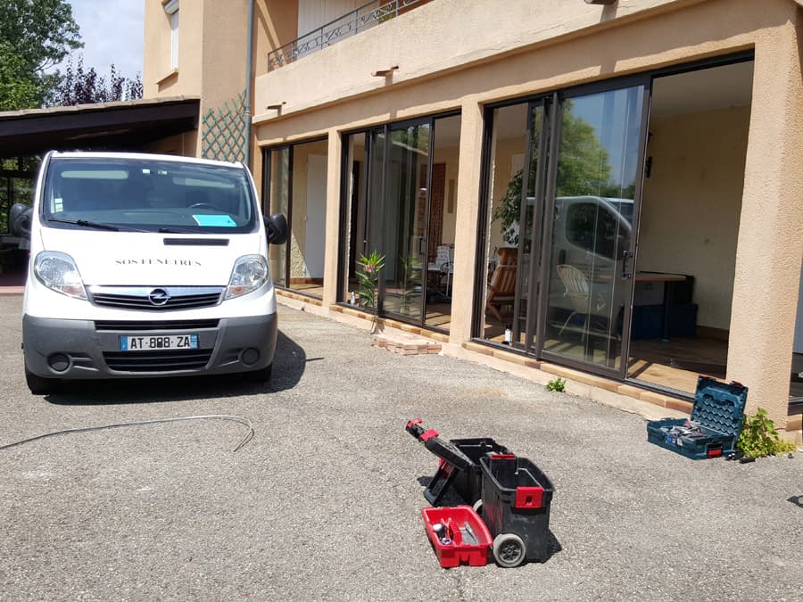 Roulette baie vitrée porte coulissante veranda, fenêtre